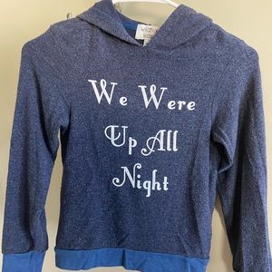 NWOT Wildfox Kids We Were UP All night sleepover party BBJ Hoodie size 7/8
